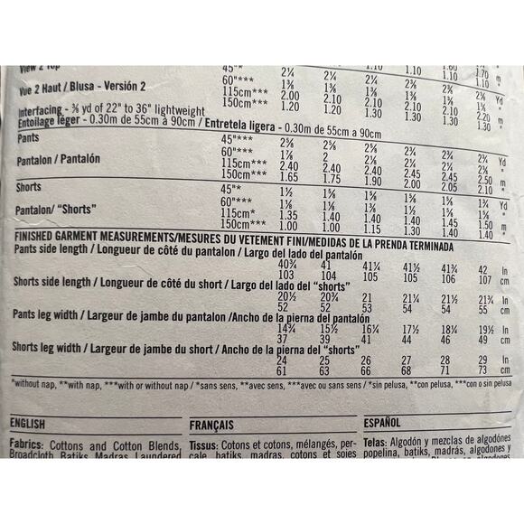 Simplicity Sewing pattern 8254 tank Tshirt shorts pants size 10-18 - Picture 6 of 7